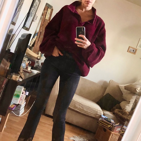 Vintage 90's L.L. Bean Fleece Snap Pullover - Picture 4 of 8